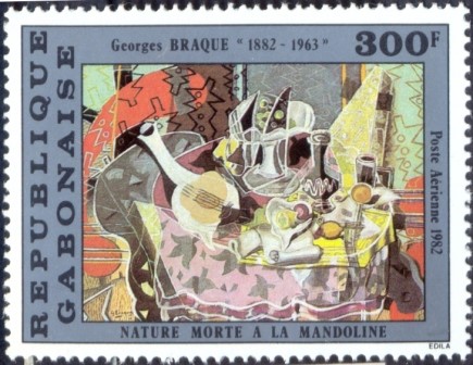 Naturaleza muerta con mandolina de George Braque