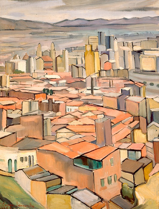 Vista de Bogotá. Ignacio Gómez Jaramillo. Pintura - Óleo sobre tela - 77,5 x 60 cm. Vista de Bogotá. Ignacio Gómez Jaramillo. Pintura - Óleo sobre tela - 77,5 x 60 cm.